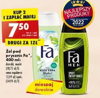 Biedronka Żel pod prysznic Fa*, 400ml oferta