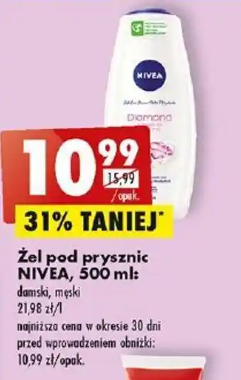 Biedronka Żel pod prysznic NIVEA, 500 ml: damski, męski oferta