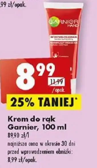 Biedronka Krem do rąk Garnier, 100 ml oferta