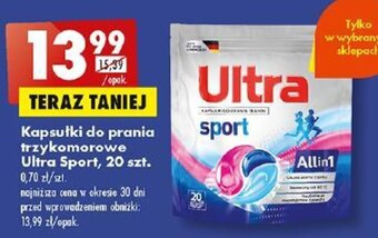 Biedronka Kapsułki do prania trzykomorowe Ultra Sport, 20 szt. oferta