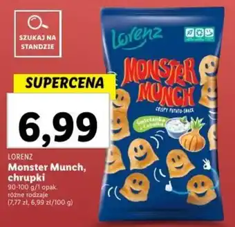 Lidl LORENZ Monster Munch, chrupki 90-100g oferta