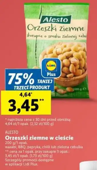 Lidl ALESTO Orzeszki ziemne w cieście 200 g/1 opak. oferta
