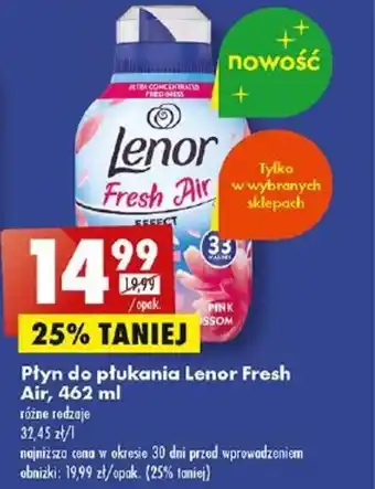 Biedronka Płyn do płukania Lenor Fresh Air, 462 ml oferta