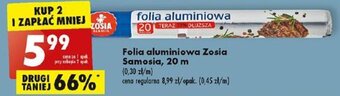 Biedronka Folia aluminiowa Zosia Samosia, 20 m oferta