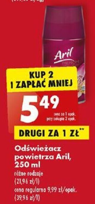 Biedronka Odświeżacz powietrza Aril, 250 ml oferta