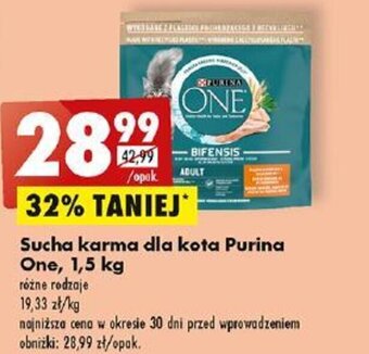 Biedronka Sucha karma dla kota Purina One, 1,5 kg oferta