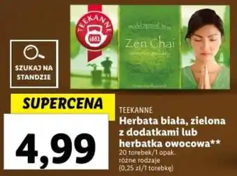 Lidl TEEKANNE Herbata biała, zielona z dodatkami lub herbatka owocowa 20 torebek/1 opak. oferta