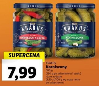 Lidl KRAKUS Korniszony 500 g oferta