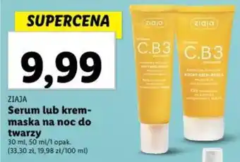 Lidl ZIAJA Serum lub krem-maska na noc do twarzy 30 ml, 50 ml/1 opak. oferta
