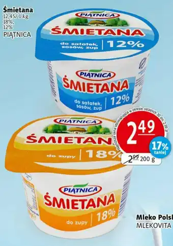 Prim Market Śmietana 18%, 12% PIĄTNICA 200g oferta
