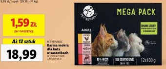 Lidl PET'REPUBLIC Karma mokra dla kota w saszetkach 12 x 100 g/1 opak. oferta
