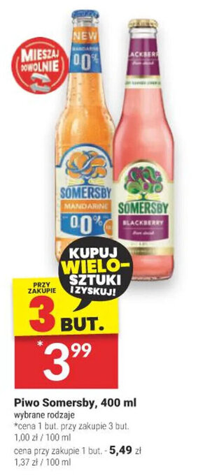 Twój Market Piwo Somersby, 400 ml oferta