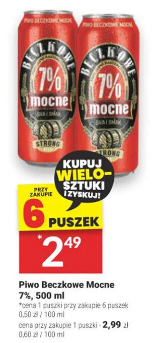 Twój Market Piwo Beczkowe Mocne 7%, 500 ml oferta