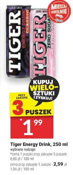 Twój Market Tiger Energy Drink, 250 ml oferta