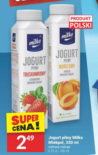 Twój Market Jogurt pitny Milko Mlekpol, 330 ml oferta