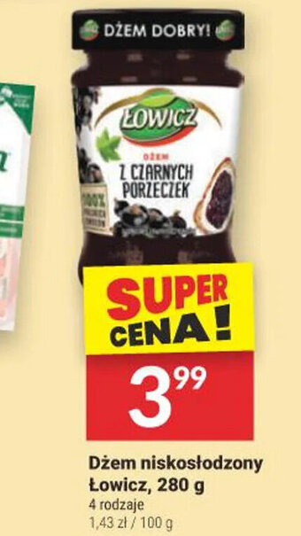 Twój Market Dżem niskosłodzony Łowicz, 280 g oferta