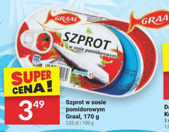 Szprot w sosie pomidorowym Graal, 170 g