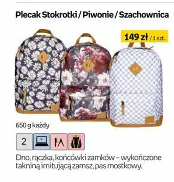 Empik Plecak Stokrotki/Piwonie/Szachownica oferta