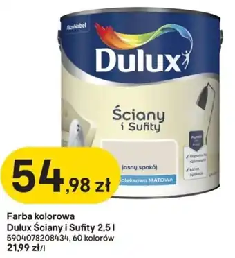 Castorama Farba kolorowa Dulux Ściany i Sufity 2,5l oferta