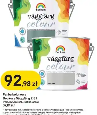 Castorama Farba kolorowa Beckers Väggfärg 2,5l 5902829038217 oferta