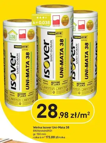 Castorama Wełna Isover Uni-Mata 38 5901644645921 oferta