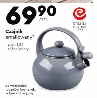 Czajnik emaliowany 1.8 l szary