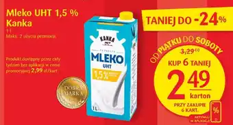 Delikatesy Centrum Mleko UHT 1,5 % 1 l oferta