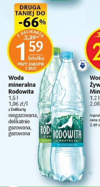 Delikatesy Centrum Woda mineralna Rodowita 1,5 l oferta