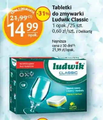 Delikatesy Centrum Tabletki do zmywarki Ludwik Classic 25 szt. oferta