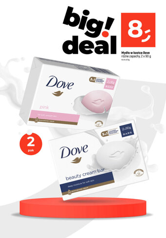 Dealz Mydło w kostce Dove 2 x 90 g oferta