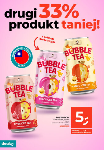 Dealz Napój Bubble Tea 320 ml oferta