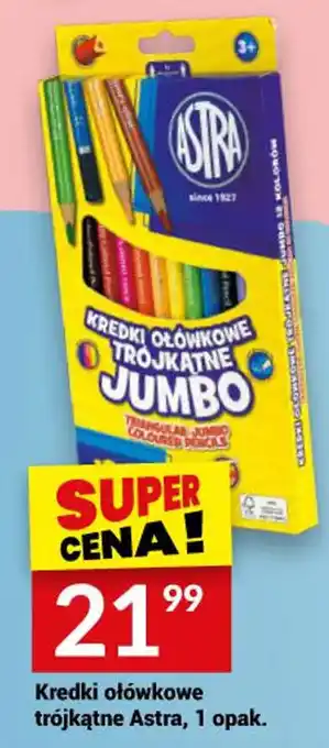 Twój Market Kredki ołówkowe trójkątne Astra, 1 opak. oferta
