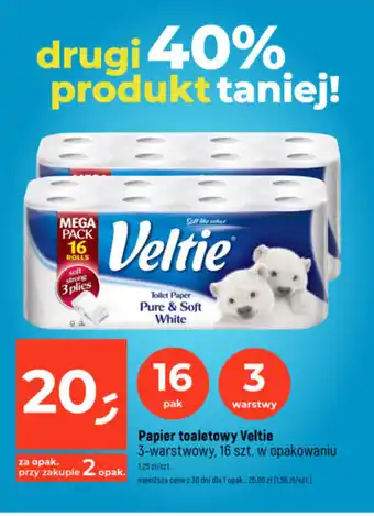 Dealz Papier toaletowy Veltie 3-warstwowy, 16 szt. w opakowaniu oferta