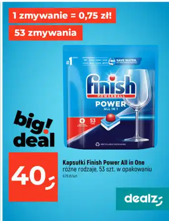 Dealz Kapsułki Finish Power All in One 53 szt. oferta
