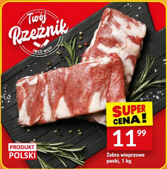 Twój Market Żebra wieprzowe paski, 1 kg oferta