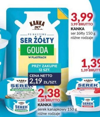 Eurocash KANKA ser żółty 150 g oferta