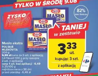 Carrefour Market Masło ekstra POLSKIE MLEKOVITA 200 g oferta