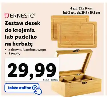 Lidl Pudełko drewniane na herbatę 21 x 9 x 16 cm oferta