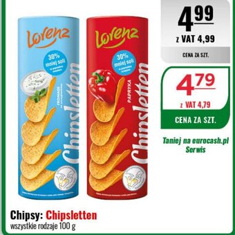 Eurocash Chipsy: Chipsletten 100 g oferta