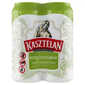 Słoneczko Kasztelan piwo jasne niepasteryzowane 4 x 500 ml oferta