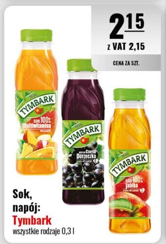 Sok, napój: Tymbark 0,3 l