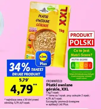 Lidl Płatki owsiane górskie oferta