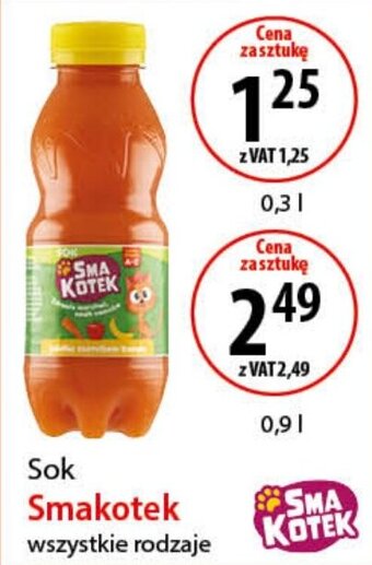 Eurocash Sok Smakotek 0,9l oferta