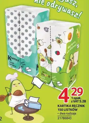 Selgros KARTIKA RĘCZNIK 150 LISTKÓW oferta