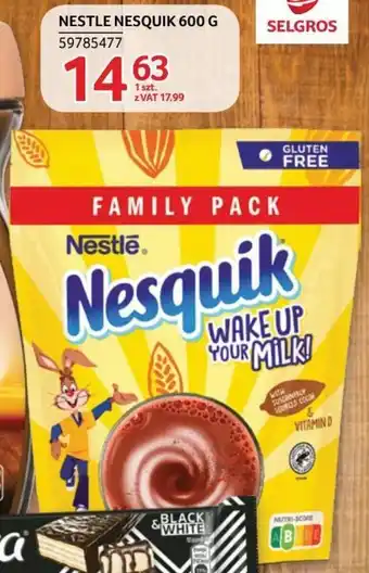 Selgros NESTLE NESQUIK 600 G oferta