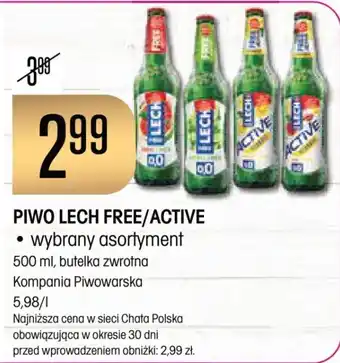Chata Polska PIWO LECH FREE/ACTIVE 500ml oferta