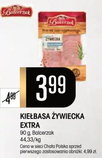 Chata Polska KIEŁBASA ŻYWIECKA EXTRA 90 g, Balcerzak oferta