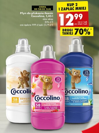 Biedronka Płyn do płukania tkanin Coccolino, 1,45 l oferta
