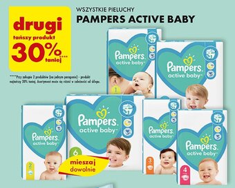 Biedronka WSZYSTKIE PIELUCHY PAMPERS ACTIVE BABY oferta