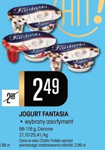 Chata Polska JOGURT FANTASIA 98-118 g, Danone oferta